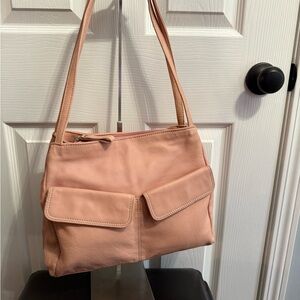 Pink Leather Stone Mountain shoulder bag